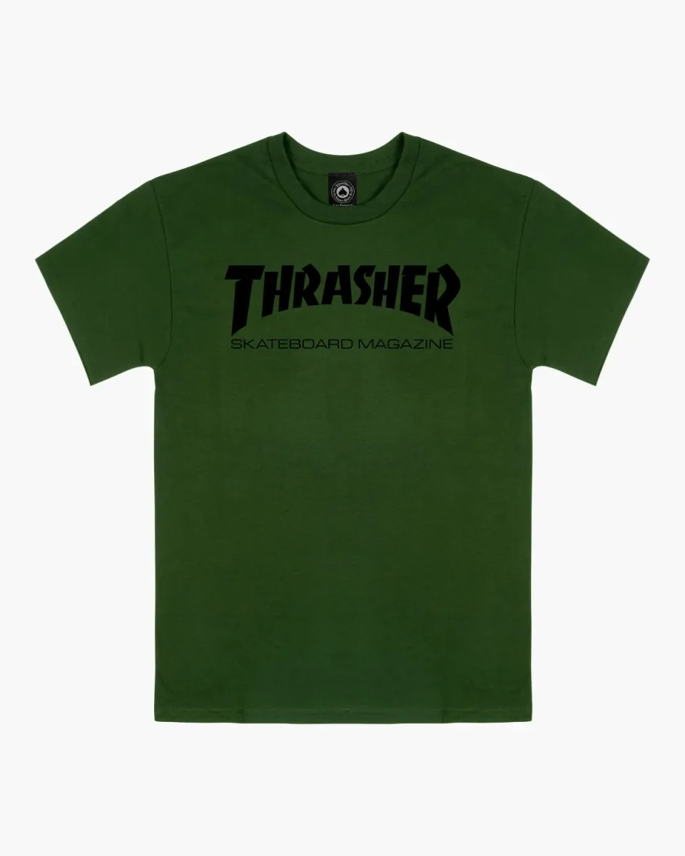 Thrasher Skate Mag t-skjorte dame olivengrønn bomull
