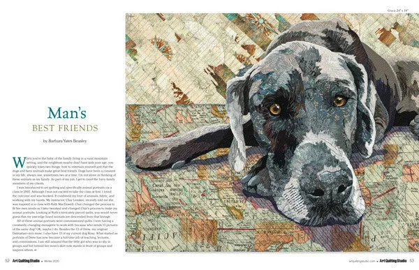 Stampington Art Quilting Studio Winter 2020 blad quilt