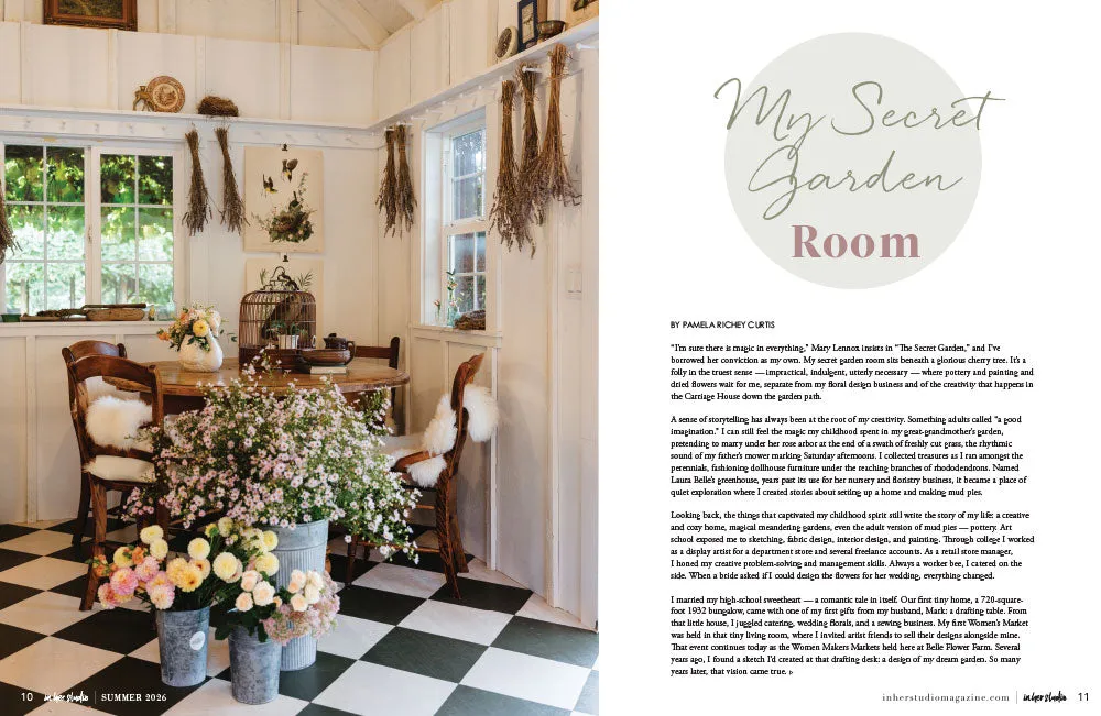 Stampington In Her Studio Summer 2026 blad sommerutgave atelier