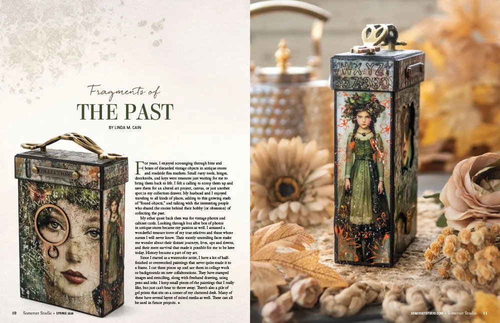 Stampington Somerset Studio Spring 2026 magasin enkeltutgave mixed-media