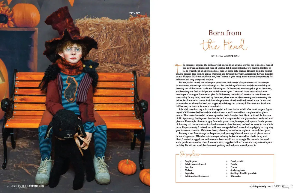 Stampington Art Doll Special Edition blad PDF høstdukker