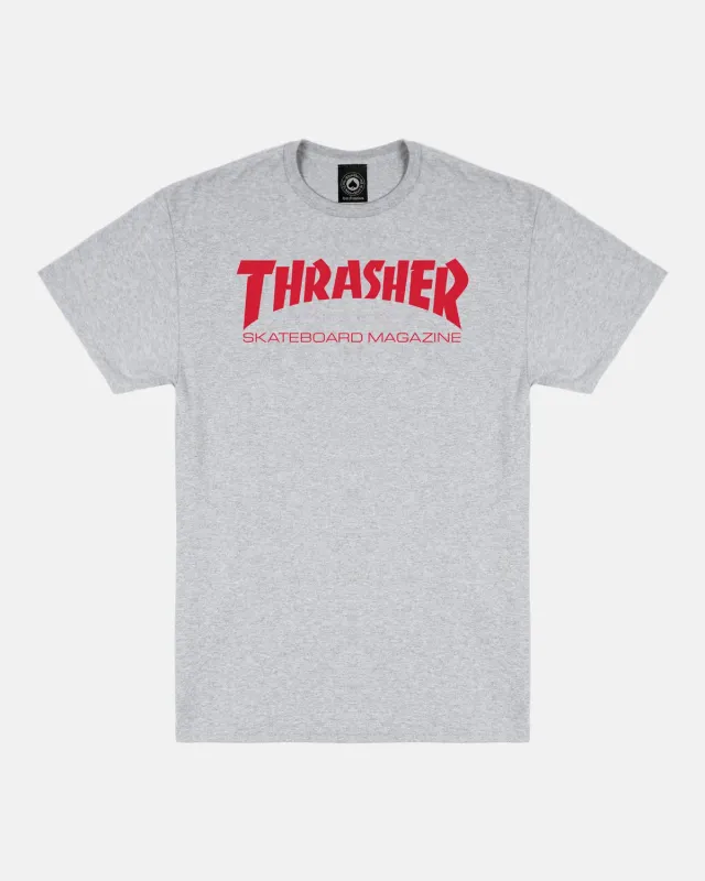 Thrasher Skate Mag t-skjorte grå rød bomull