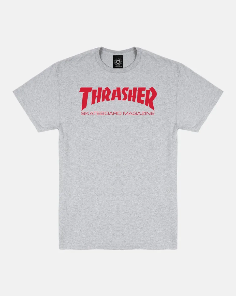 Thrasher Skate Mag t-skjorte grå rød bomull