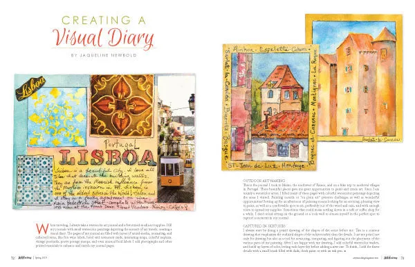 Stampington Art Journaling Spring 2019 blad digital nedlasting