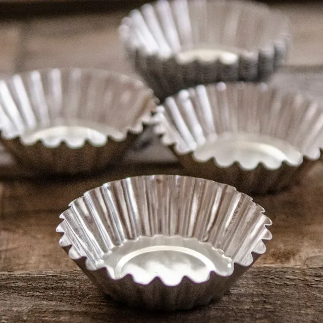 Stampington Fluted Tart Tin Molds metallformer 10-pakning