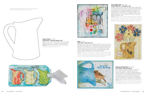 Stampington Book of Templates Premier Issue blad digital med maler