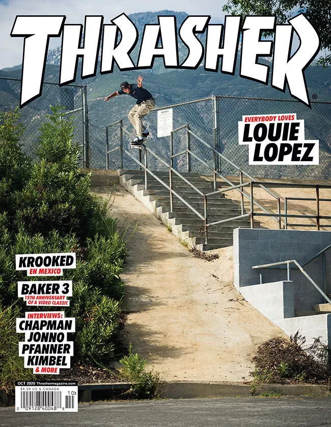 Thrasher Magazine oktober 2020 blad Louie Lopez-nummer