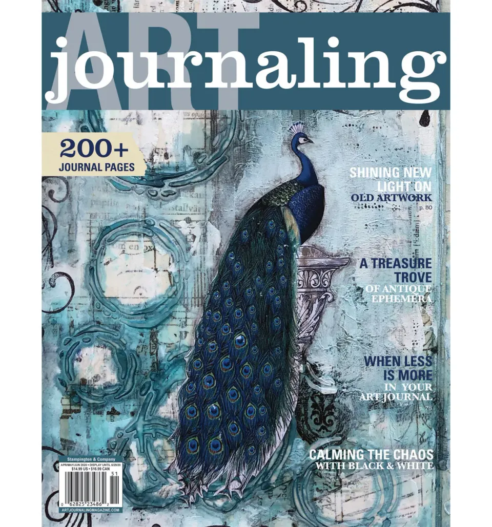 Stampington Art Journaling Spring 2020 blad digital kollasj