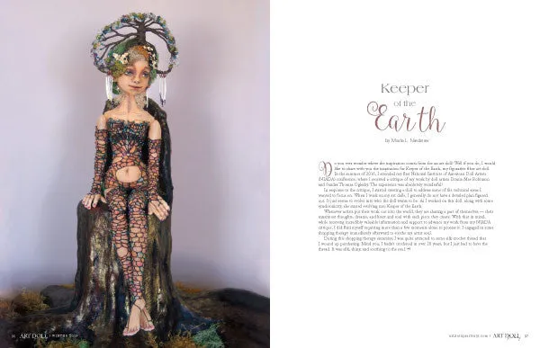 Stampington Art Doll Quarterly Winter 2018 blad juledukker