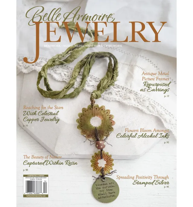 Stampington Belle Armoire Jewelry Summer 2021 blad smykker DIY