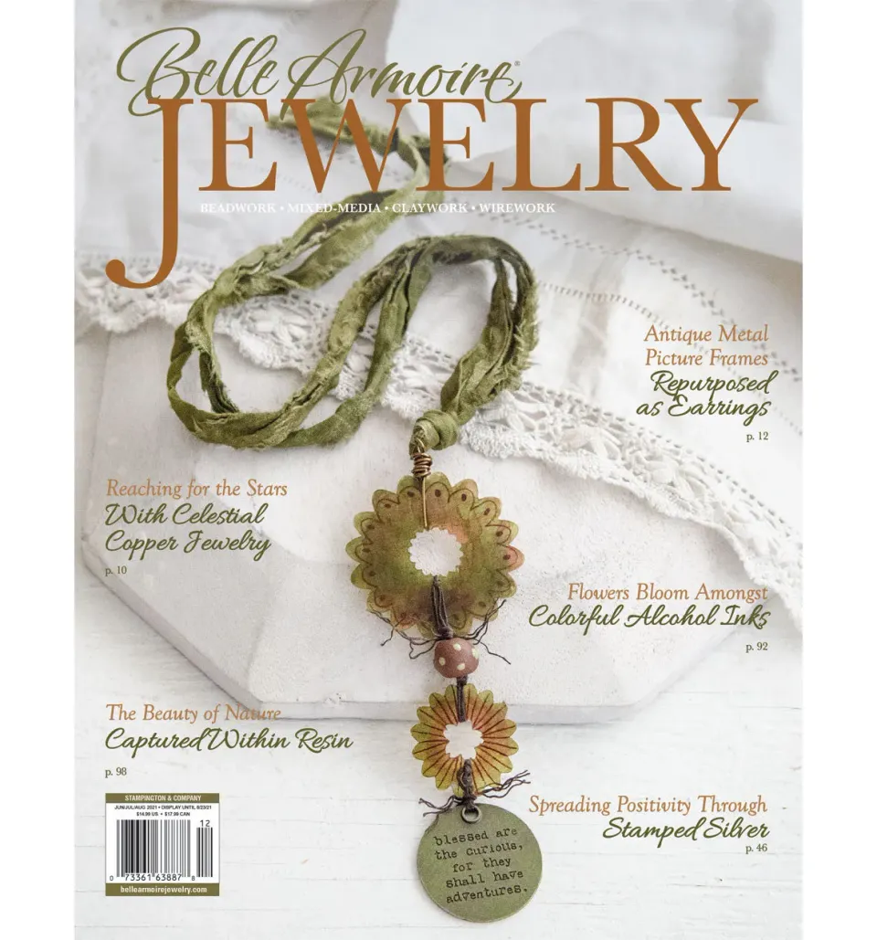 Stampington Belle Armoire Jewelry Summer 2021 blad smykker DIY