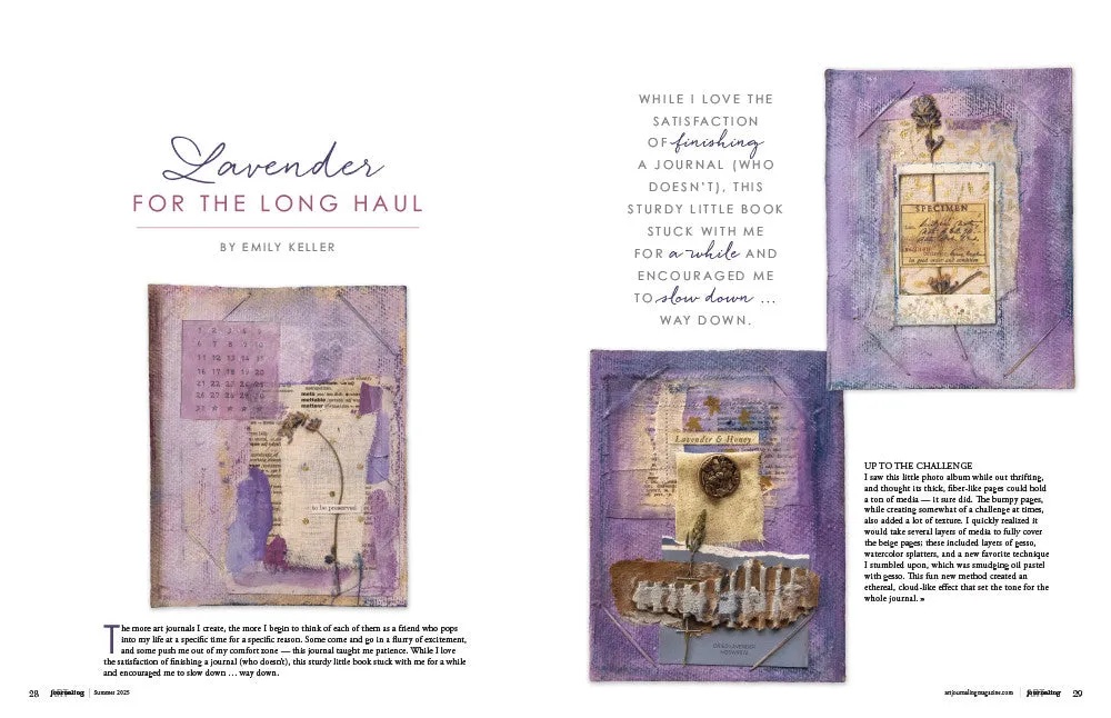Stampington Art Journaling Summer 2025 blad akvarell