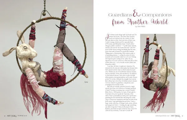 Stampington Art Doll Quarterly Winter 2018 blad juledukker