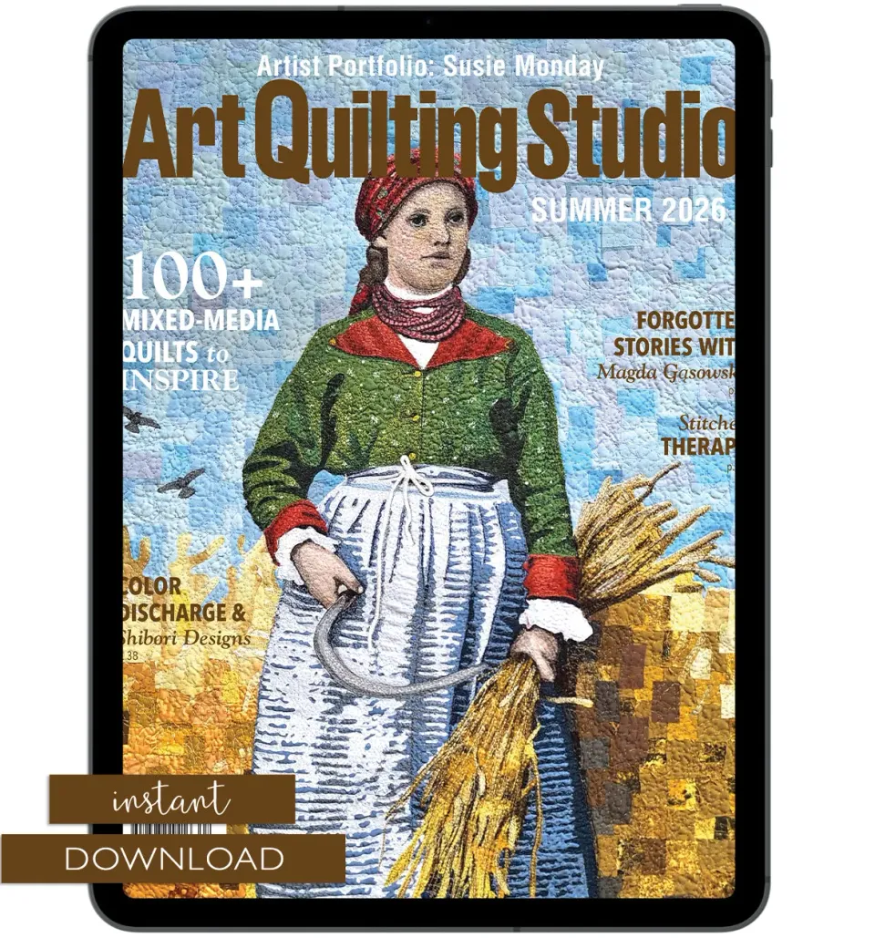 Stampington Art Quilting Studio Summer 2026 blad PDF quilt