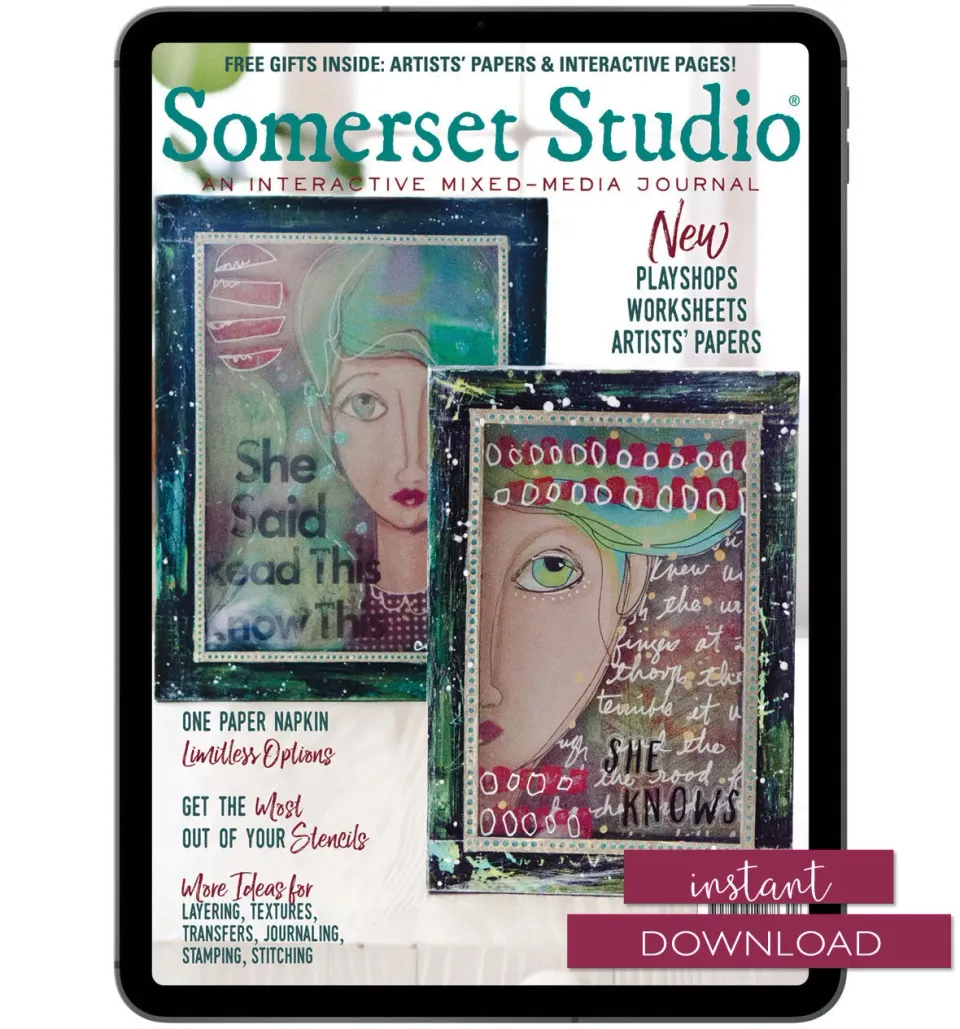 Stampington Somerset Studio Autumn 2019 blad PDF-nedlasting