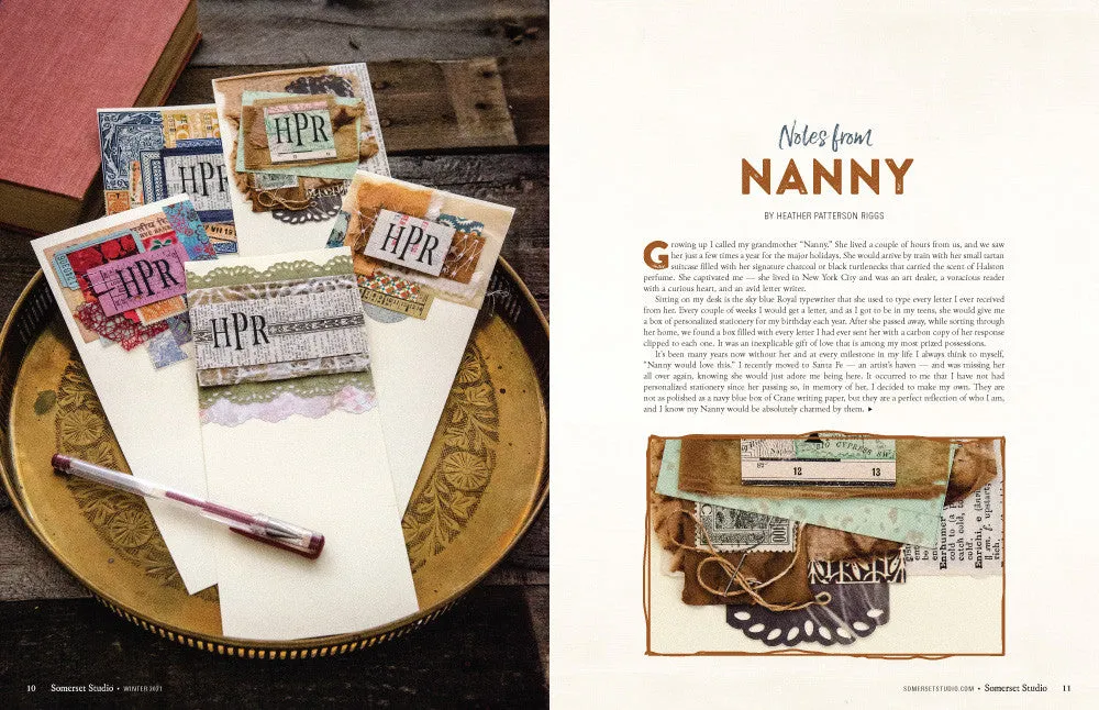 Stampington Somerset Studio Winter 2021 blad digital mixed-media