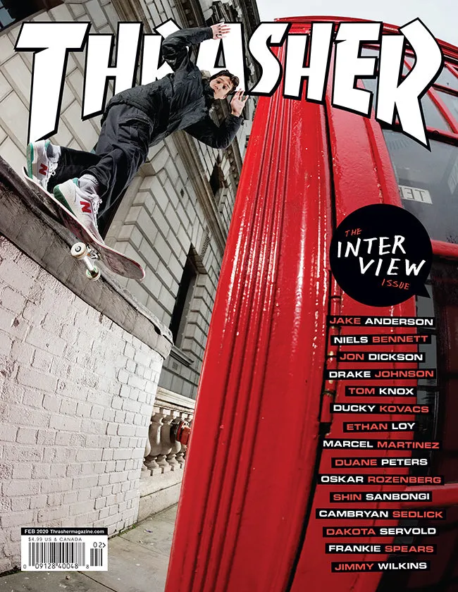 Thrasher Magazine februar 2020 blad – februarnummeret