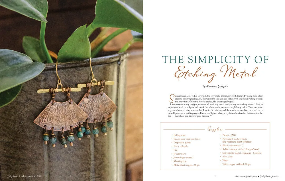 Stampington Belle Armoire Jewelry Autumn 2020 blad smykker