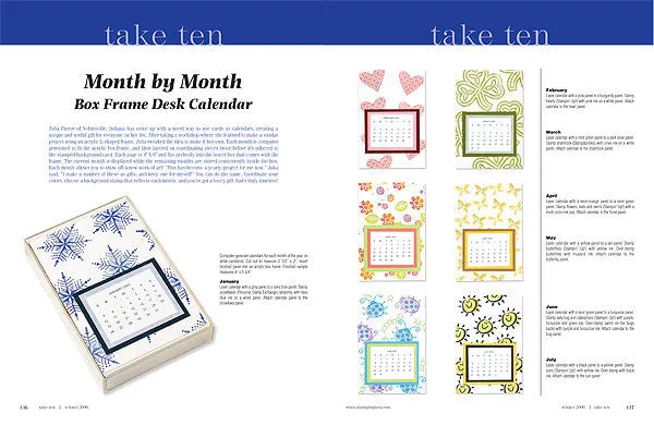 Stampington Take Ten Winter 2006 blad kortlaging