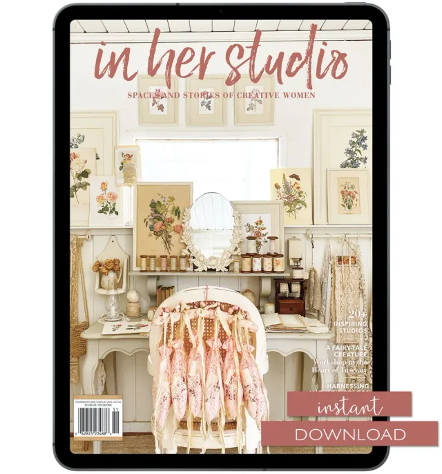 Stampington In Her Studio Spring 2020 blad PDF-nedlasting studio