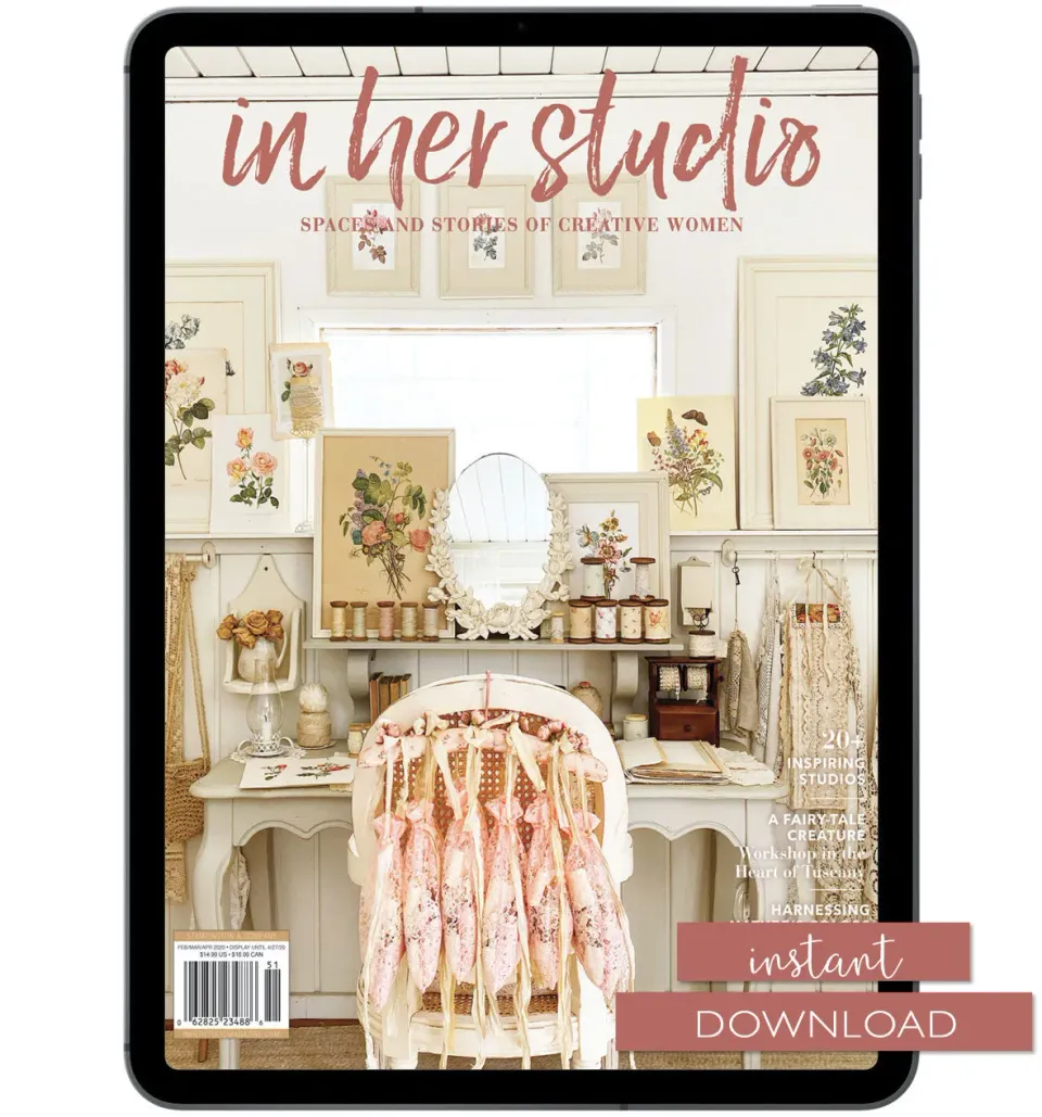 Stampington In Her Studio Spring 2020 blad PDF-nedlasting studio