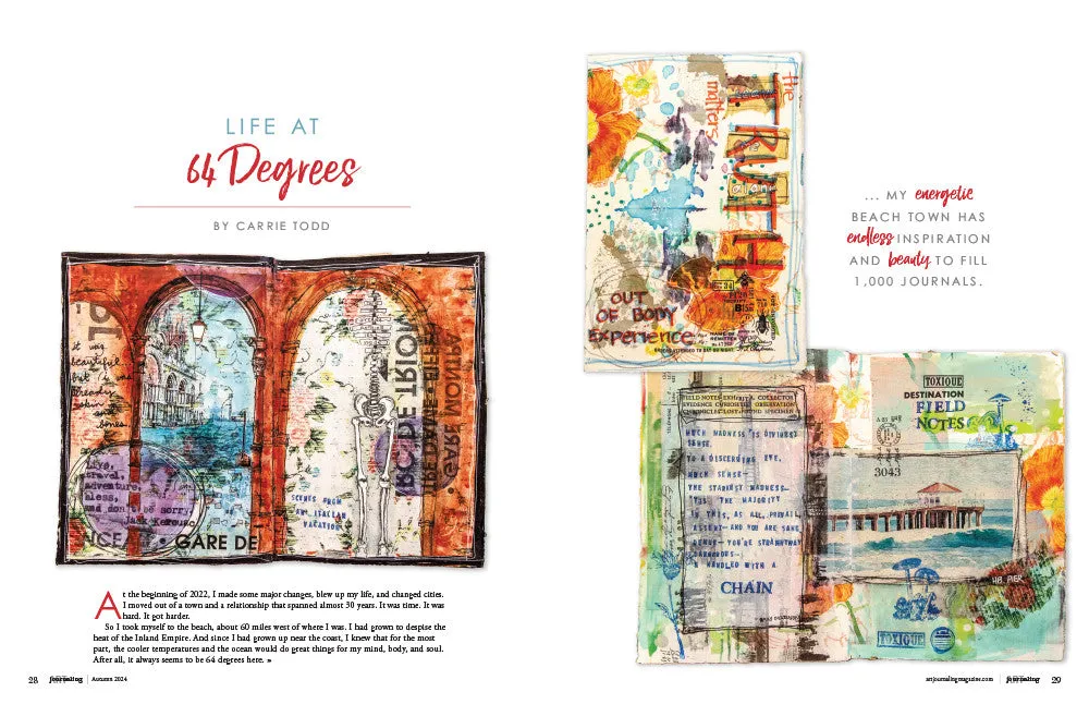 Stampington Art Journaling Autumn 2024 blad PDF-nedlasting 144 sider