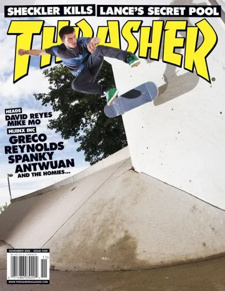 Thrasher Magazine november 2008 blad back issue