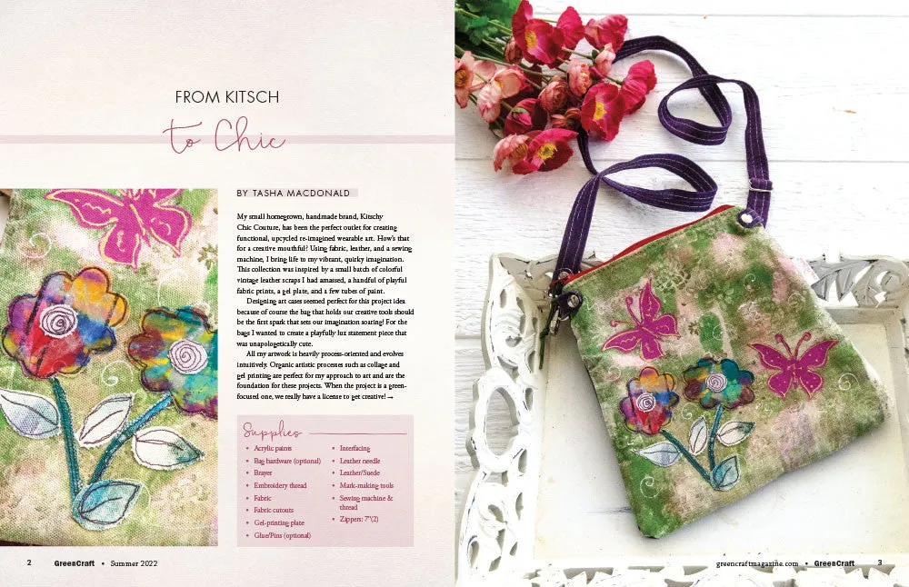Stampington GreenCraft Summer 2022 blad digitalutgave gjenbruk