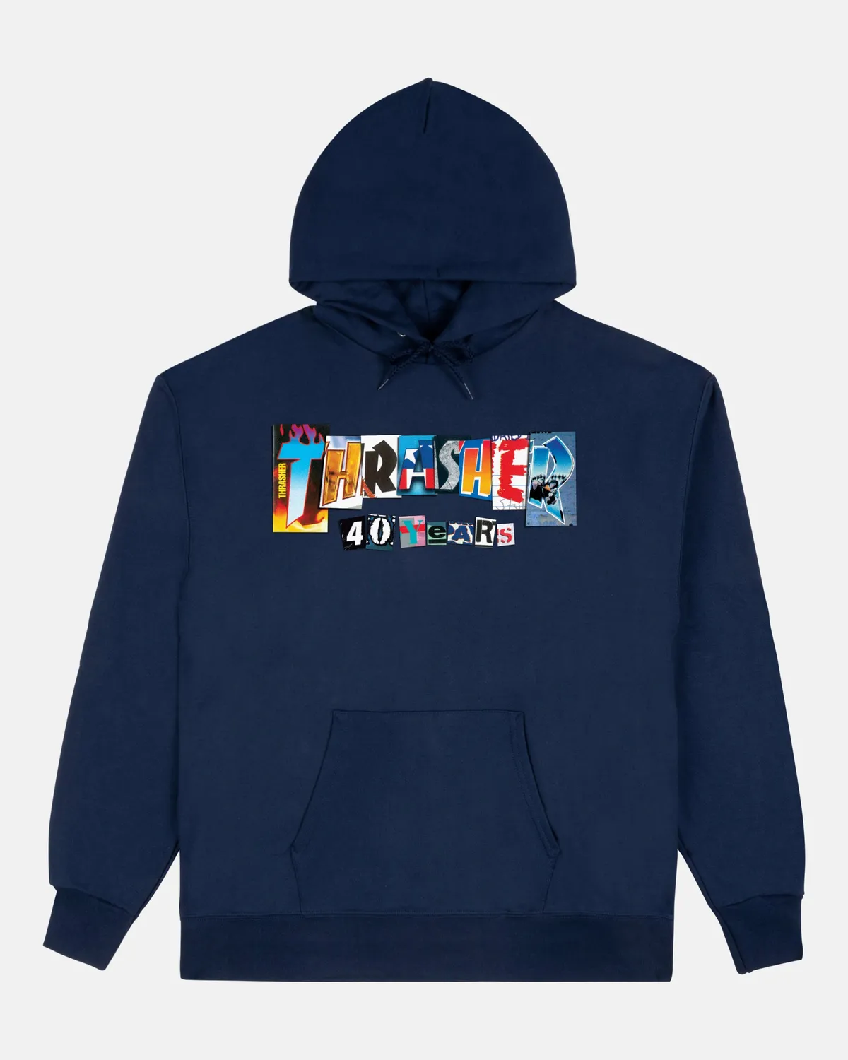 Thrasher 40 Years hoodie marine hettegenser bomull