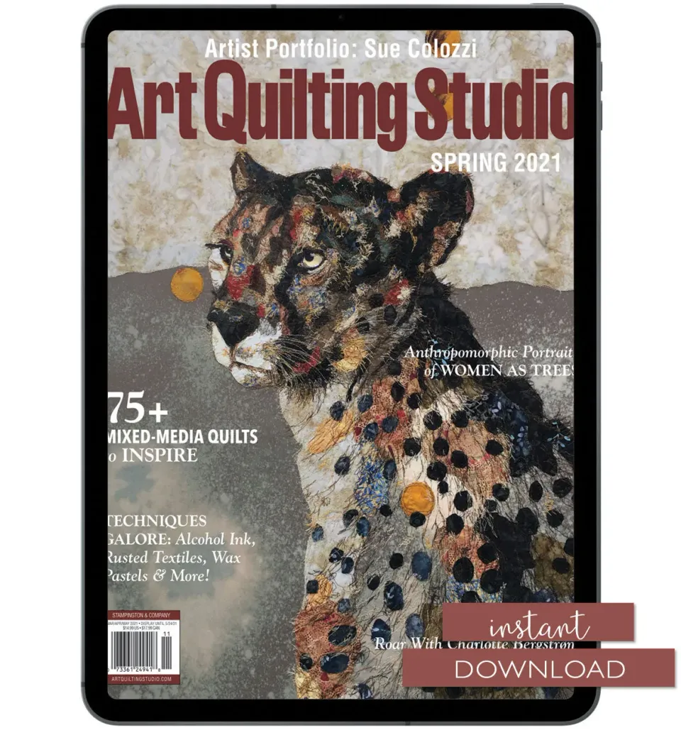 Stampington Art Quilting Studio Spring 2021 blad PDF quilting