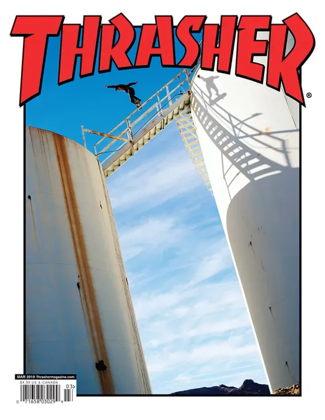Thrasher Magazine mars 2019 blad enkeltutgave
