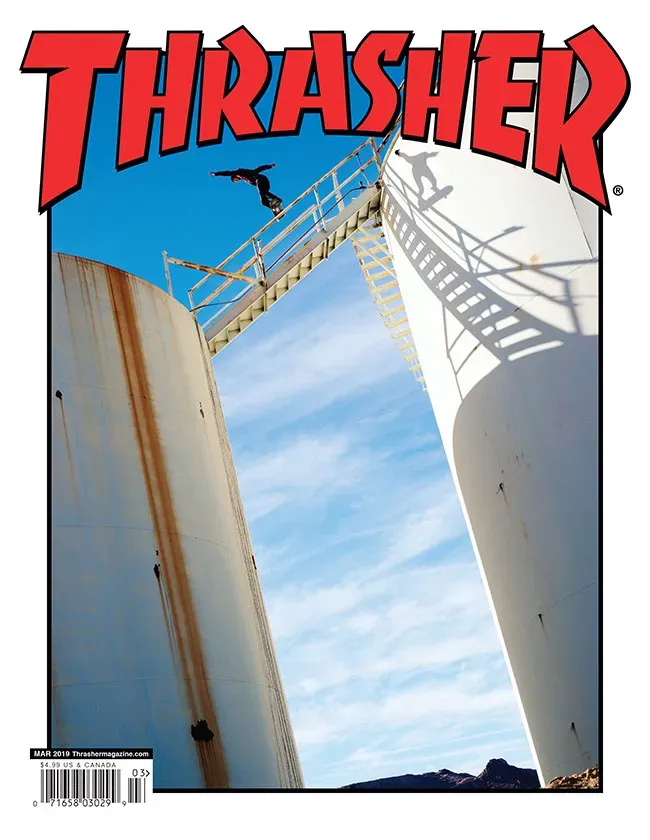 Thrasher Magazine mars 2019 blad enkeltutgave