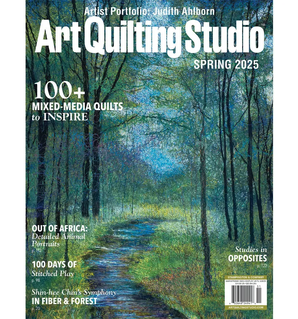 Stampington Art Quilting Studio Spring 2025 blad quilt