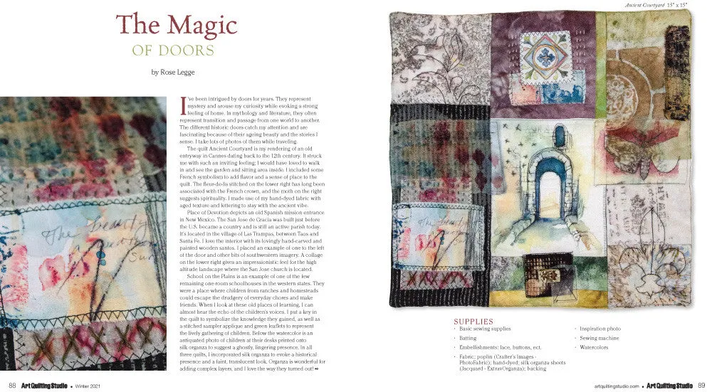 Stampington Art Quilting Studio Winter 2021 blad PDF