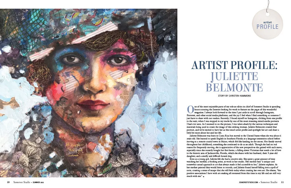 Stampington Somerset Studio Summer 2023 blad PDF mixed-media