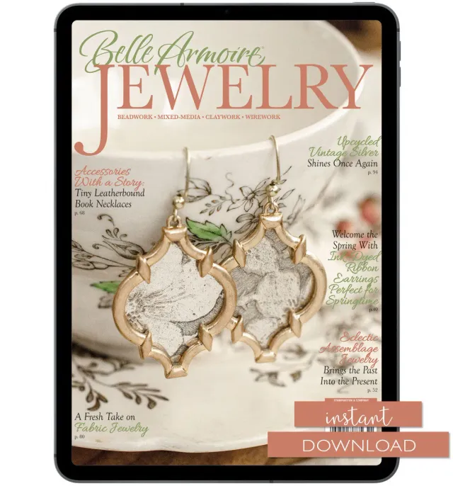 Stampington Belle Armoire Jewelry vår 2020 blad digital smykker