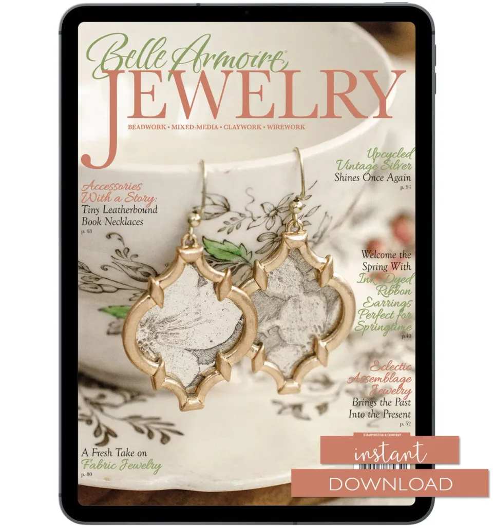 Stampington Belle Armoire Jewelry vår 2020 blad digital smykker
