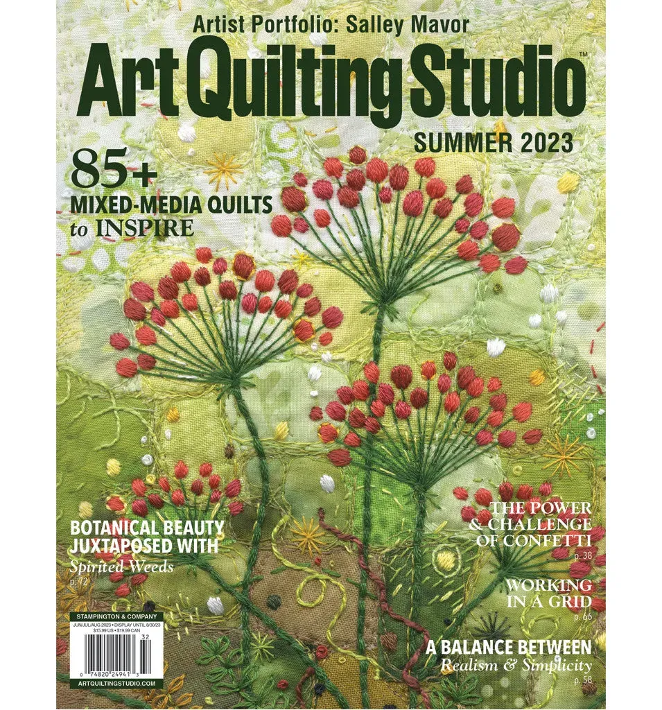 Stampington Art Quilting Studio blad sommer 2023 144 sider
