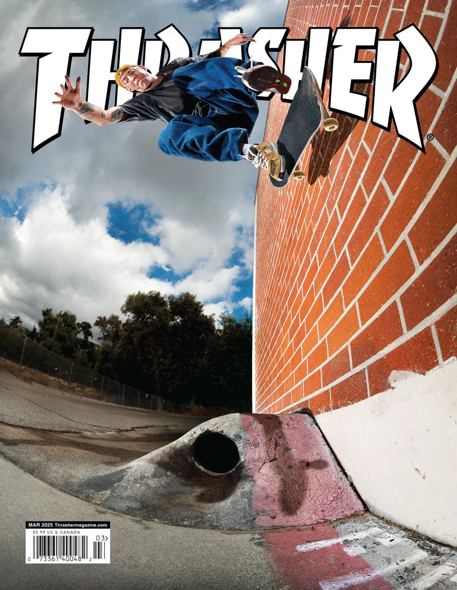 Thrasher Magazine blad mars 2025 intervjuer