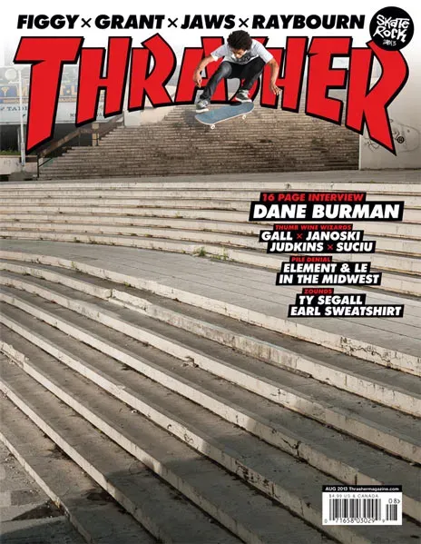 Thrasher Magazine August 2013 skateblad