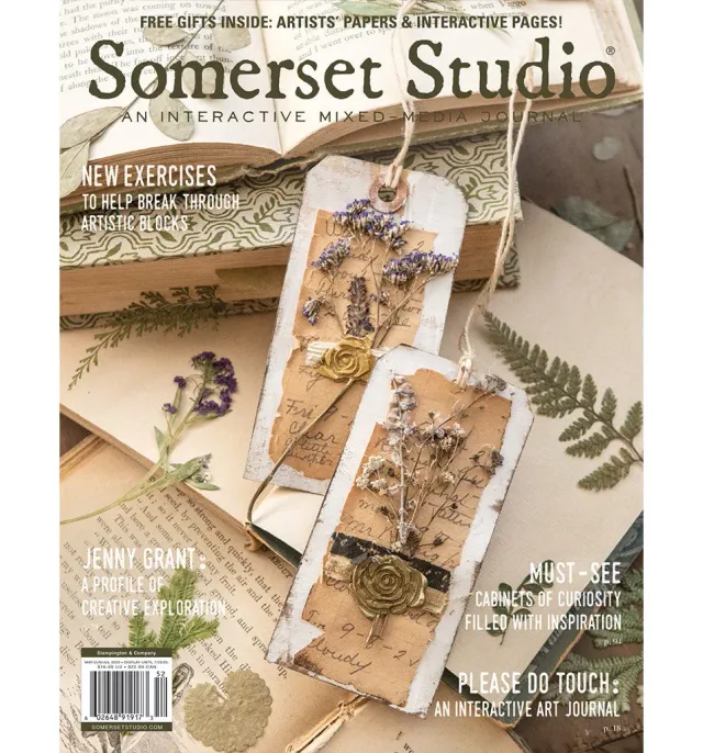 Stampington Somerset Studio Summer 2025 blad 176 sider batikk