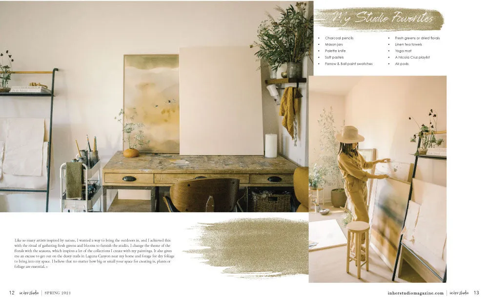 Stampington In Her Studio Spring 2021 blad vårnummer