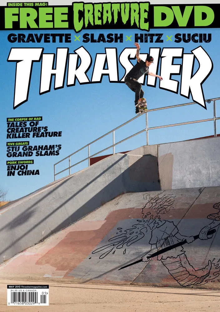 Thrasher mai 2013 blad med Creature DVD