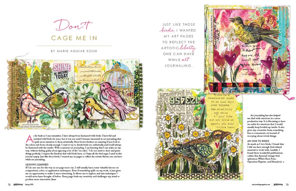 Stampington Art Journaling Spring 2023 blad digital 144 sider