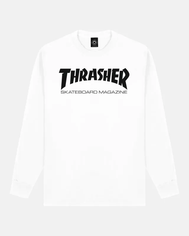 Thrasher Skate Mag hvit langermet genser bomull