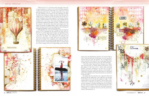Stampington Art Journaling Summer 2016 blad digital kreativitet