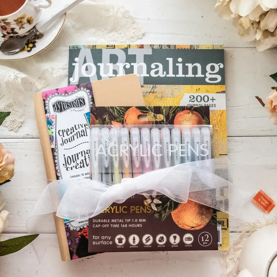 Stampington Art Journaling Spring Citrus bladpakke med journal