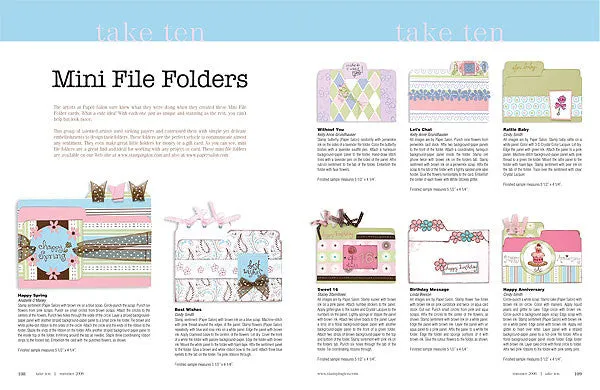 Stampington Take Ten Summer 2006 blad trykt kortlaging