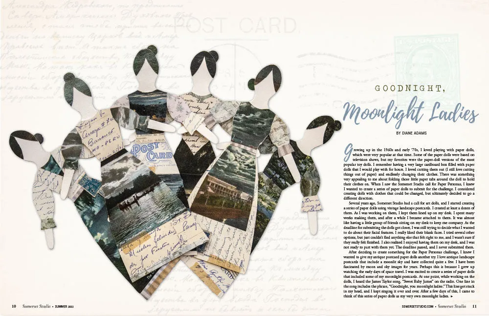 Stampington Somerset Studio sommer 2022 blad mixed-media