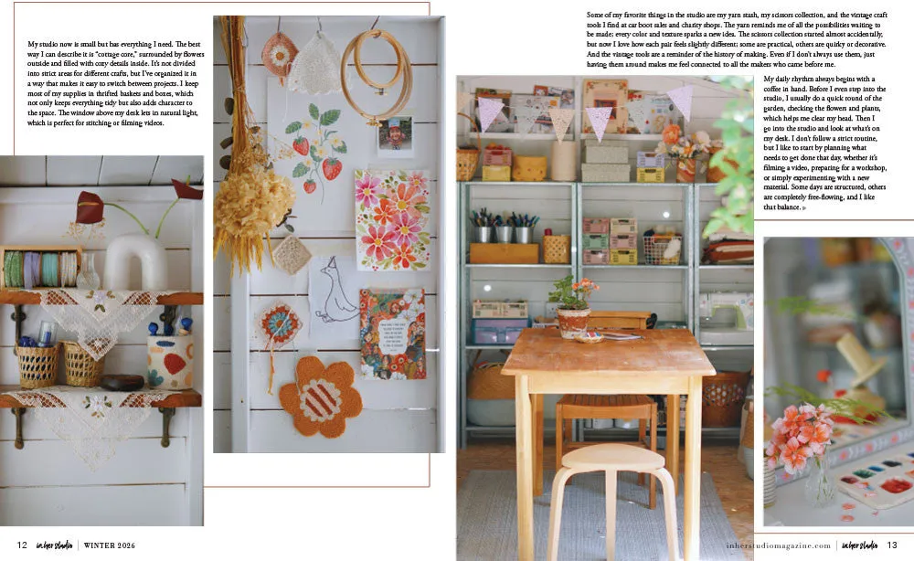 Stampington In Her Studio Winter 2026 blad PDF-utgave 160 sider